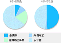 歯周病罹患の円グラフ